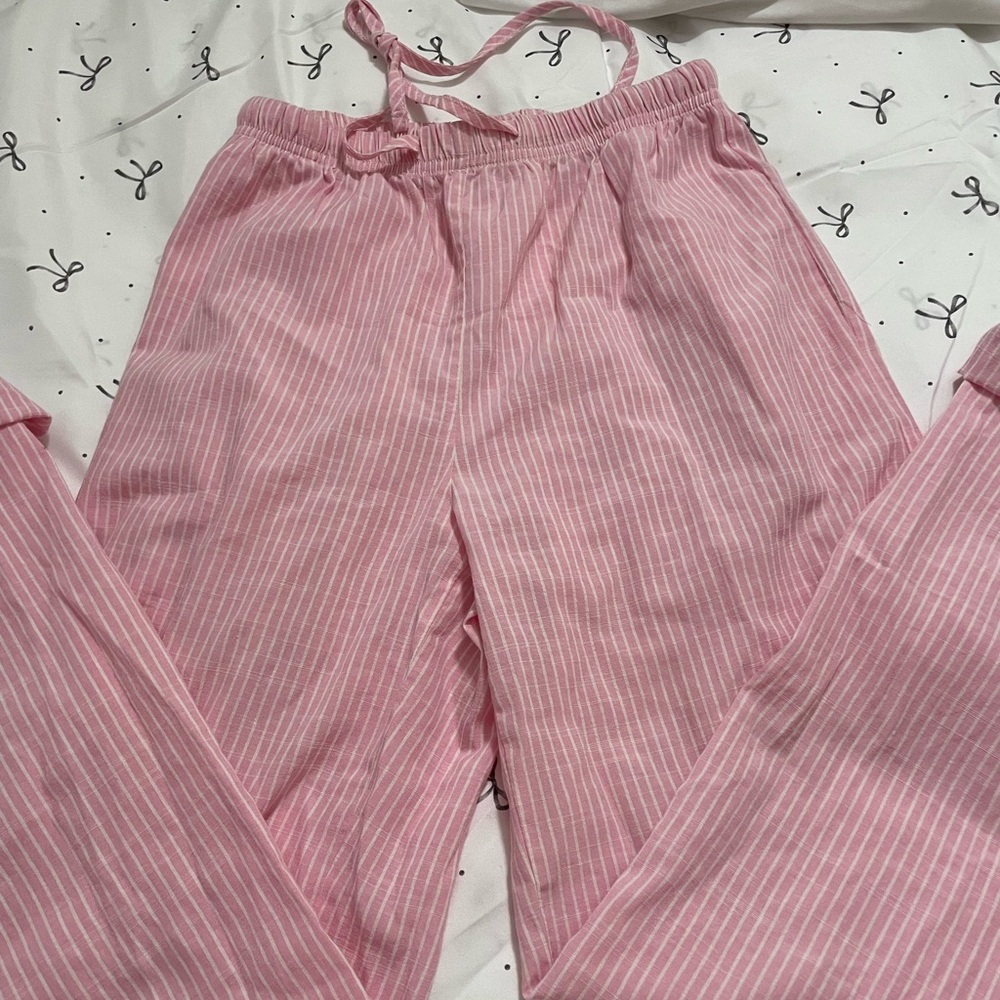 Pink Striped Lounge Pants